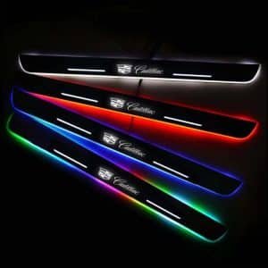 cadillac led door sill lights