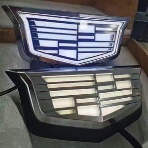 light up cadillac grill emblem