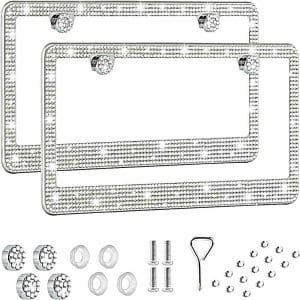 cadillac license plate frame bling