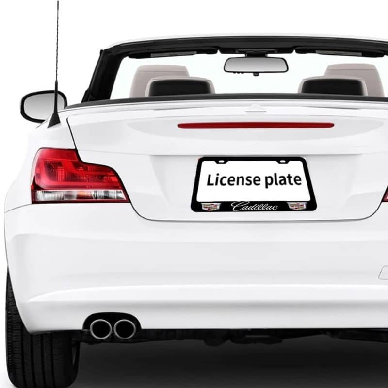 cadillac license plate frame