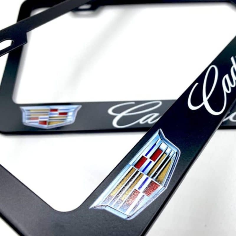 cadillac license plate frame