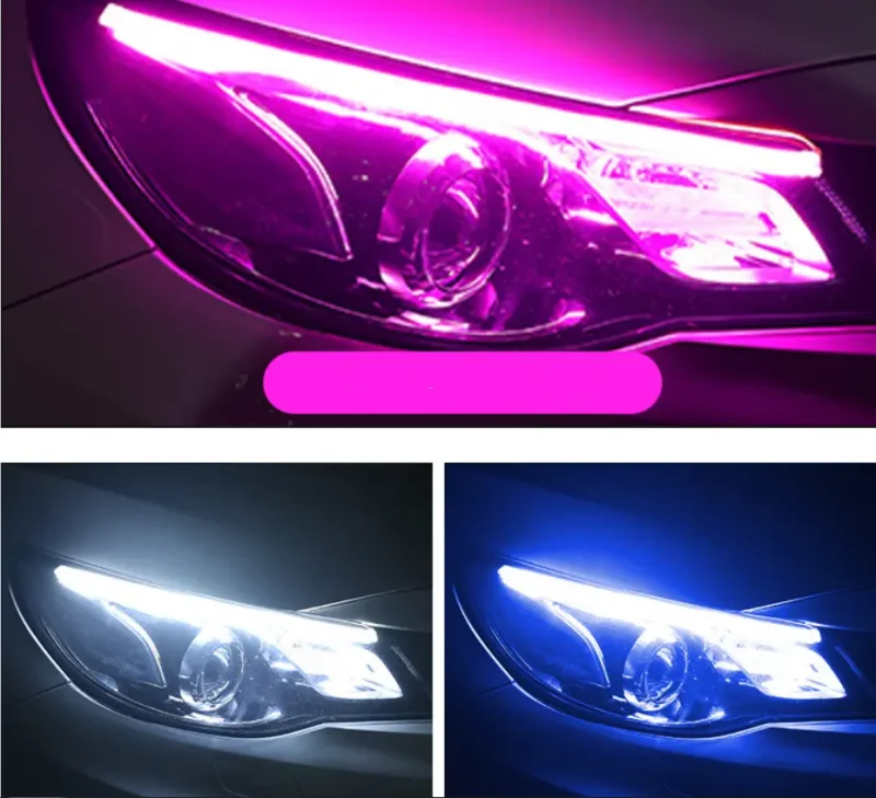 Flexible LED Running Lights Turn Signal Light DRL With Remote Control - Image 2